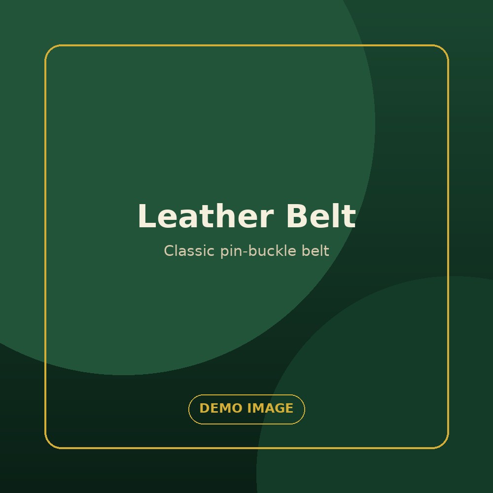 Brown leather belt with silver pin buckle